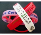 Embossed&Color Filled Silicone Wristband